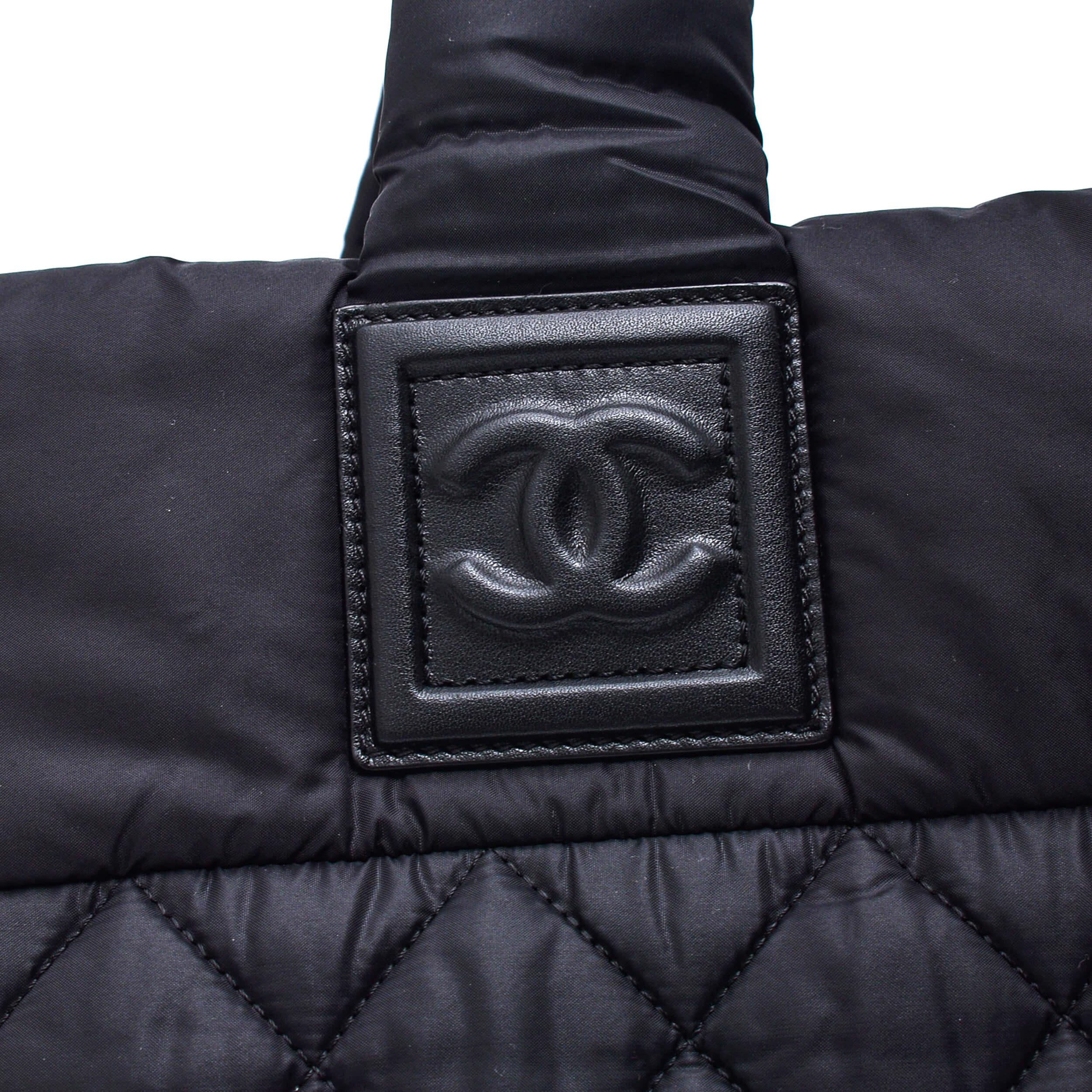 Chanel- Black Nylon Quilted Cocoon Shopping Bag